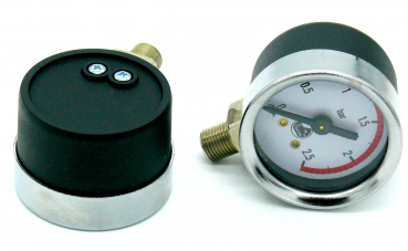 069 ORIGINAL Manometer Druckanzeige chrom von La Pavoni Europiccola / Professional  / Hersteller mit Logo hinter Glas